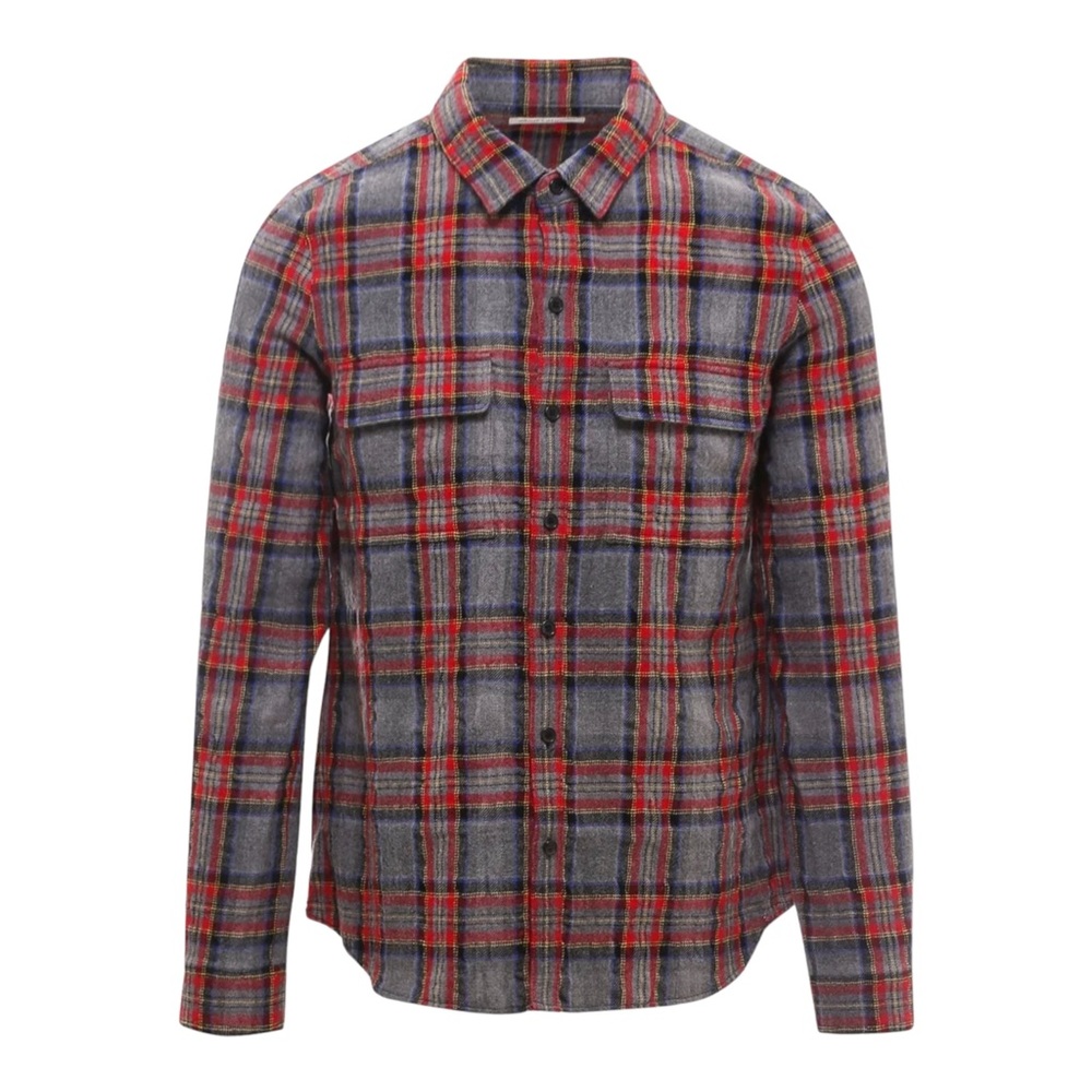 SAINT LAURENT Runway Plaid-Check Shirt